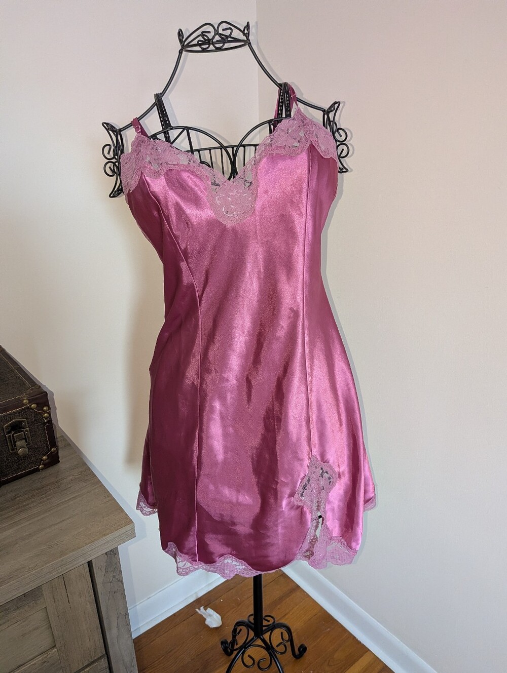 delicates Pink Lace-Trim Slip